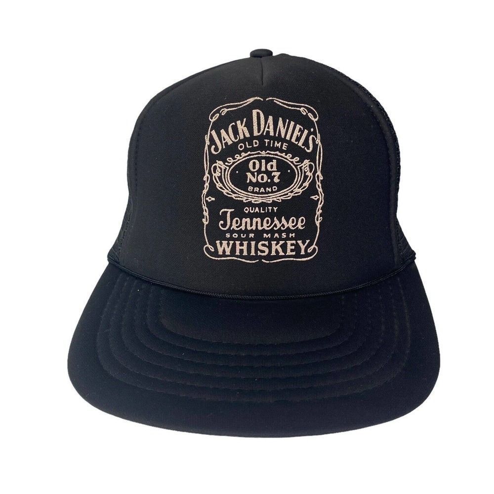 Vintage Jack Daniels Hat Mesh Snap Back Trucker Cap Tennessee Whiskey Baseball